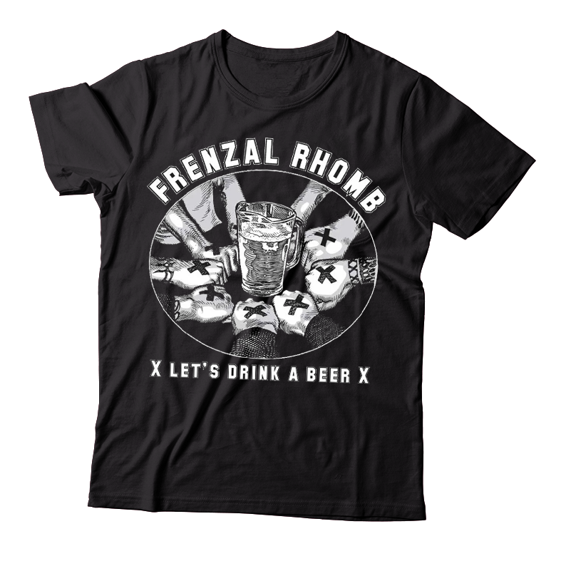 FRENZAL RHOMB - "Let's Drink A Beer" (Black) (T-Shirt)