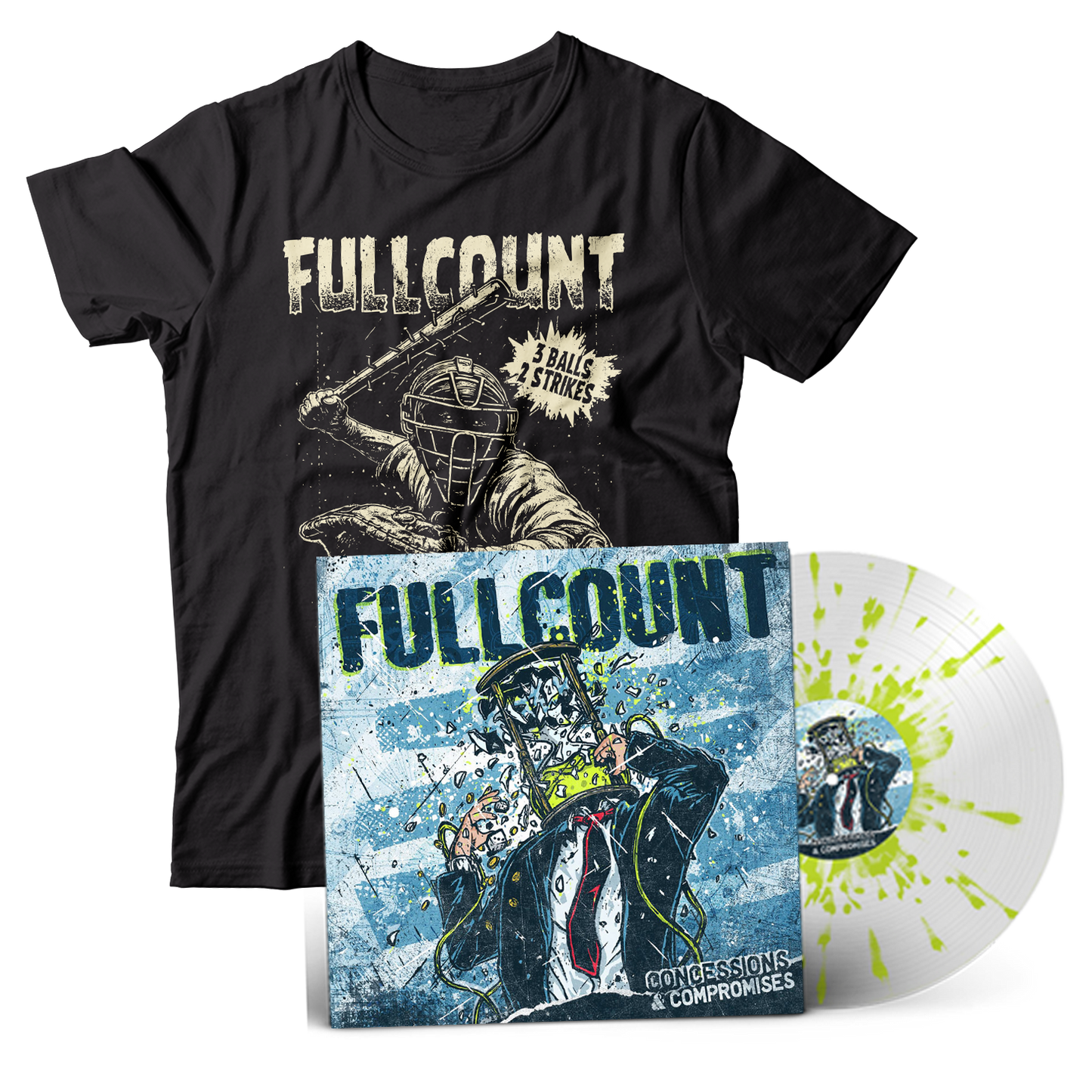 FULLCOUNT - "Concessions & Compromises" (LP + T-Shirt Bundle)