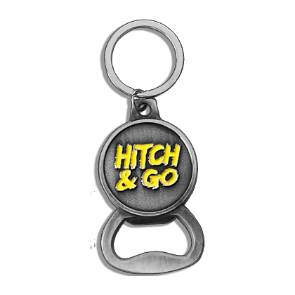 HITCH & Go - "Logo" (Yellow) (Keychain / Bottle Opener)