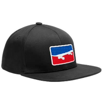 POPR - "Skateboard Logo" (Flat Bill Snapback Cap)