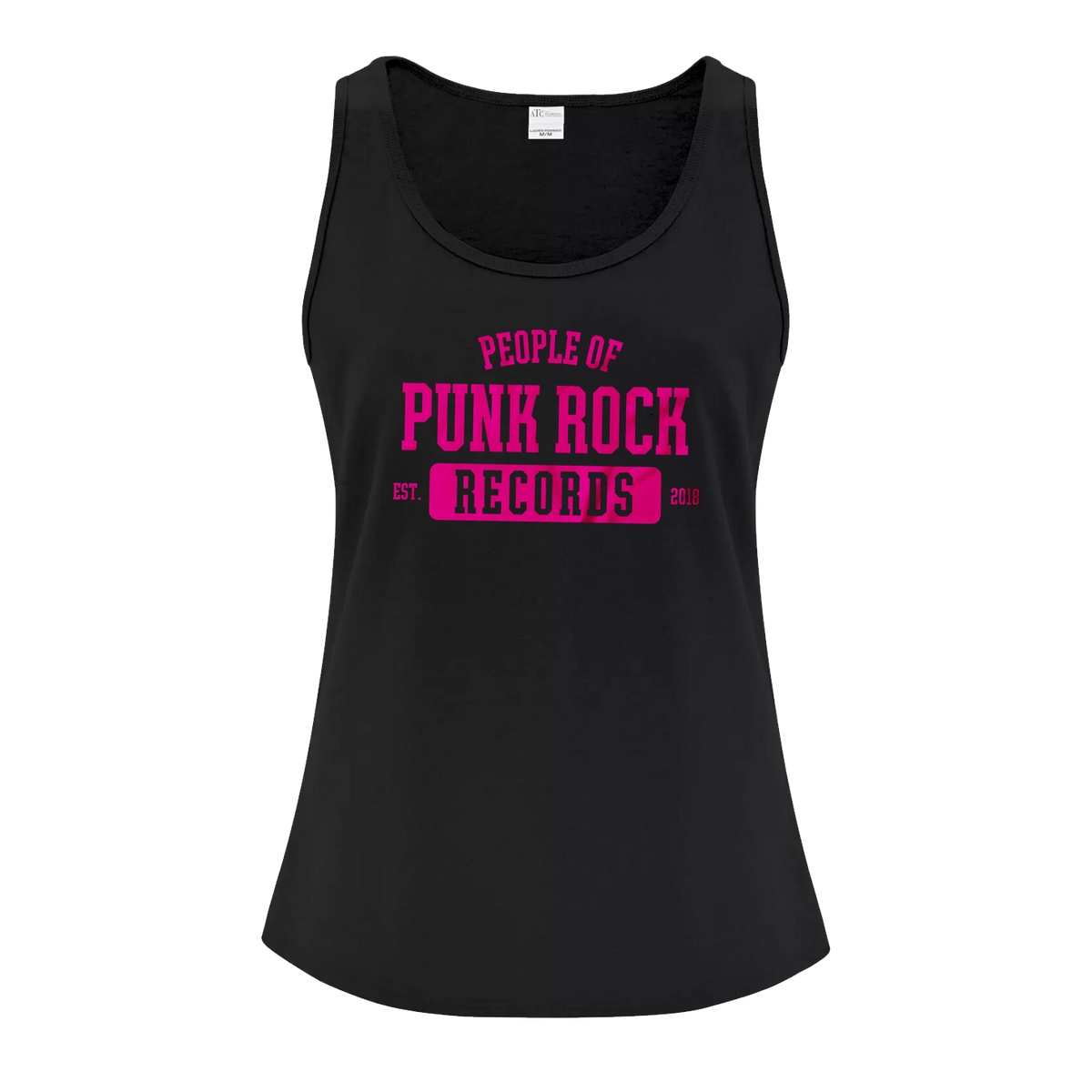 POPR Records - "College Logo" (Pink/Black) (Ladies' Tank Top)