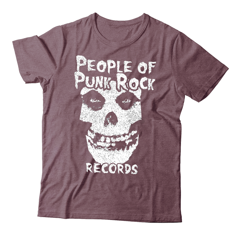 POPR Records - "Fiend Skull Logo" (Vineyard) (T-Shirt)