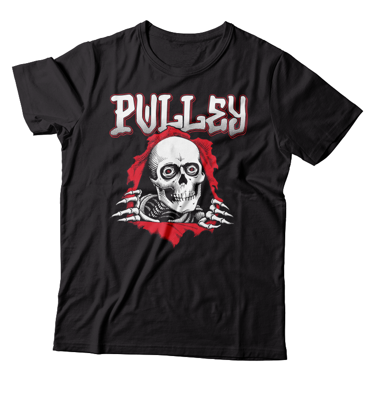 PULLEY - "Powell" (Black) (T-Shirt)