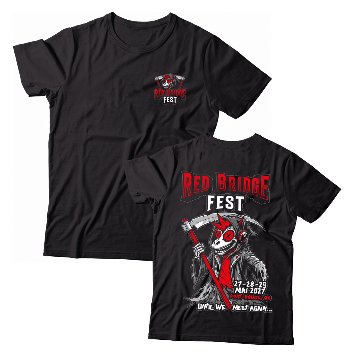 RED BRIDGE FEST - "2027 / Until We Meet Again..." (Front & Back) (Black) (T-Shirt)