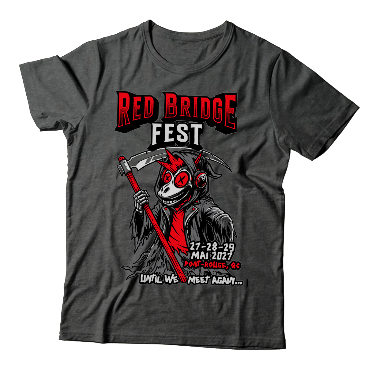 RED BRIDGE FEST - "2027 / Until We Meet Again..." (Heather Dark Grey) (T-Shirt)