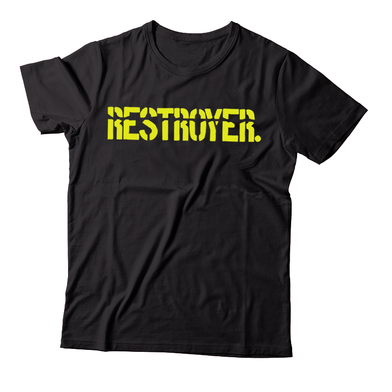 RESTROYER. - "Logo" (Black) (T-Shirt)