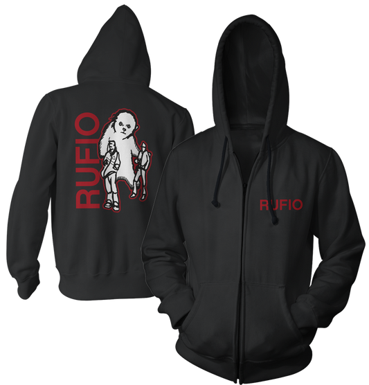RUFIO - "MCMLXXXV" (Black) (Zip Hoodie)