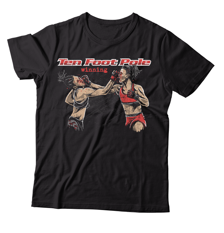 TEN FOOT POLE - "Winning" (Black) (T-Shirt)