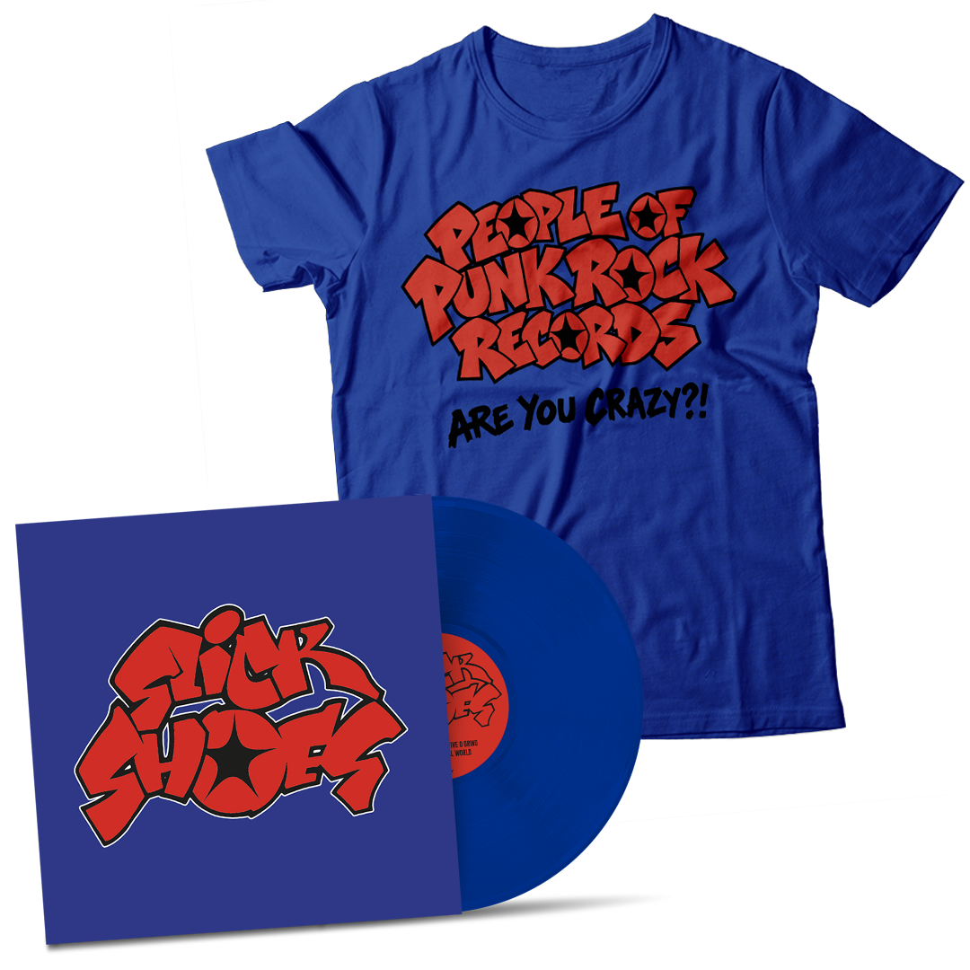 SLICK SHOES - "S/T 1997" (Blue LP + POPR T-Shirt Bundle)