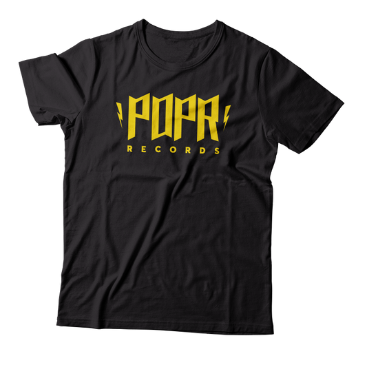 POPR Records - "Mute Logo" (Black) (T-Shirt)