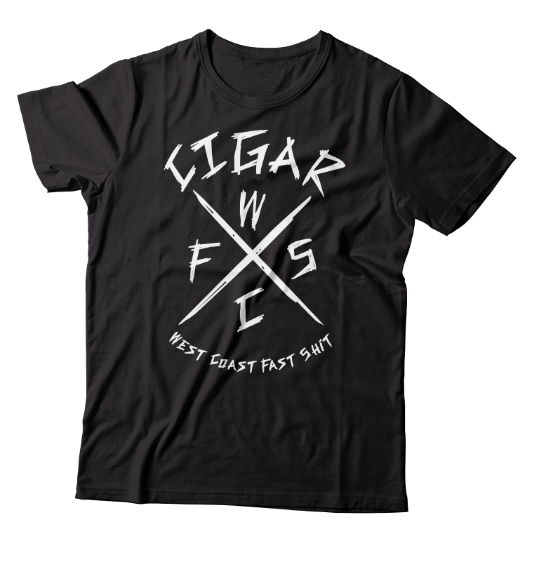 CIGAR - "West Coast Fast Shit" (Black) (T-Shirt)