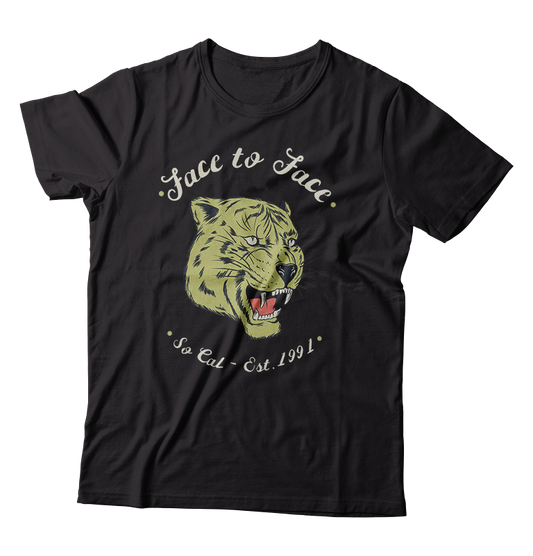 FACE TO FACE - "Tiger" (Black) (T-Shirt)