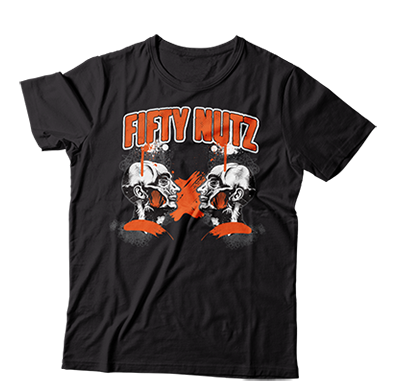 FIFTY NUTZ - "Heads" (Black) (T-Shirt)