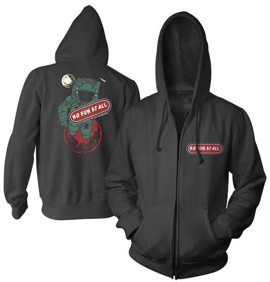 NO FUN AT ALL "Out Of Bounds" (Black) (Zip Hoodie)