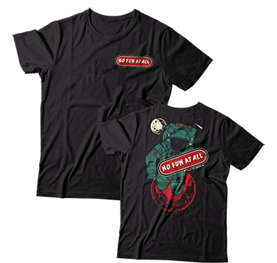 NO FUN AT ALL - "Out Of Bounds" (Front & Back) (Black) (T-Shirt)