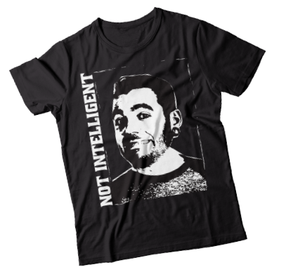 POPR Records - "Not Intelligent / Max Brochu" (Black) (T-Shirt)