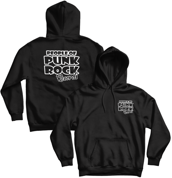 POPR Records "Logo" (Black) (Pullover Hoodie)