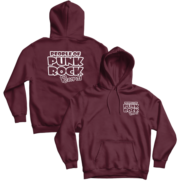 POPR Records "Logo" (Maroon) (Pullover Hoodie)