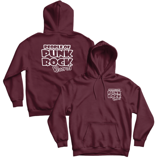 POPR Records "Logo" (Maroon) (Pullover Hoodie)