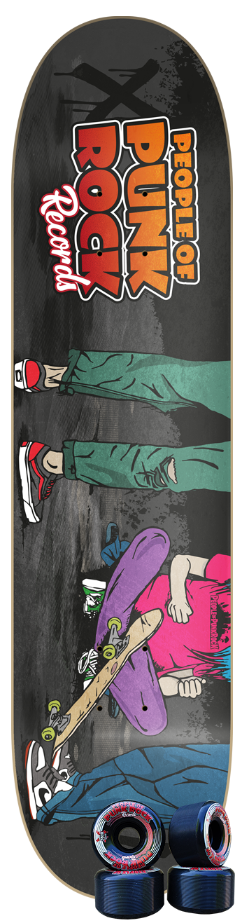 PEOPLE OF PUNK ROCK RECORDS - "POPR Records" (Skateboard Deck)