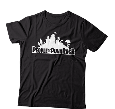 POPR Records - "Punknite Logo" (Black) (T-Shirt)