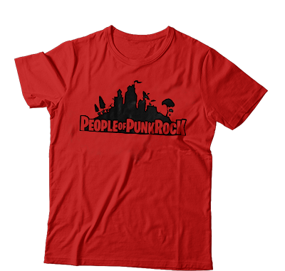 POPR Records - "Punknite Logo" (Red) (T-Shirt)
