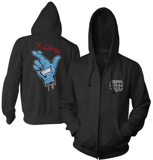 XLARGE -"XL Hand" (Black) (Zip Hoodie)