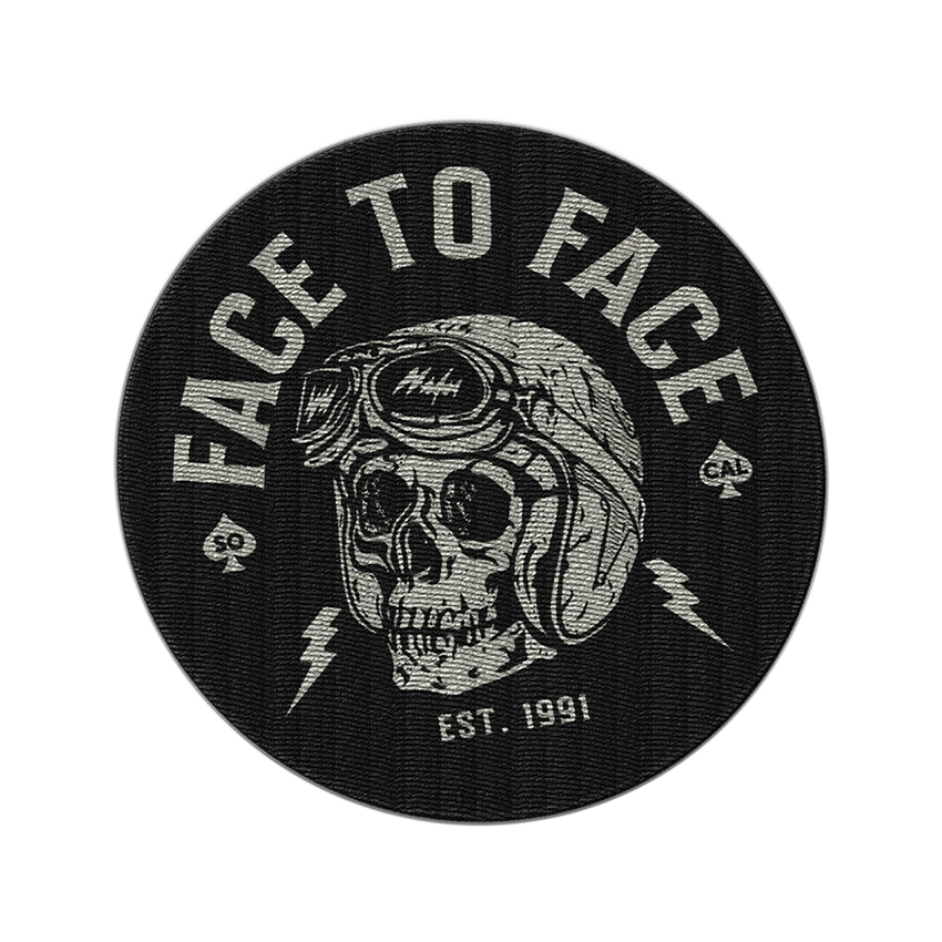 FACE TO FACE - "Biker Skull" (Embroidered Patch)