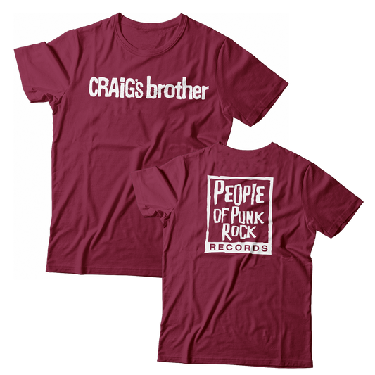 CRAIG'S BROTHER - "POPR & Nail" (Maroon) (T-Shirt)