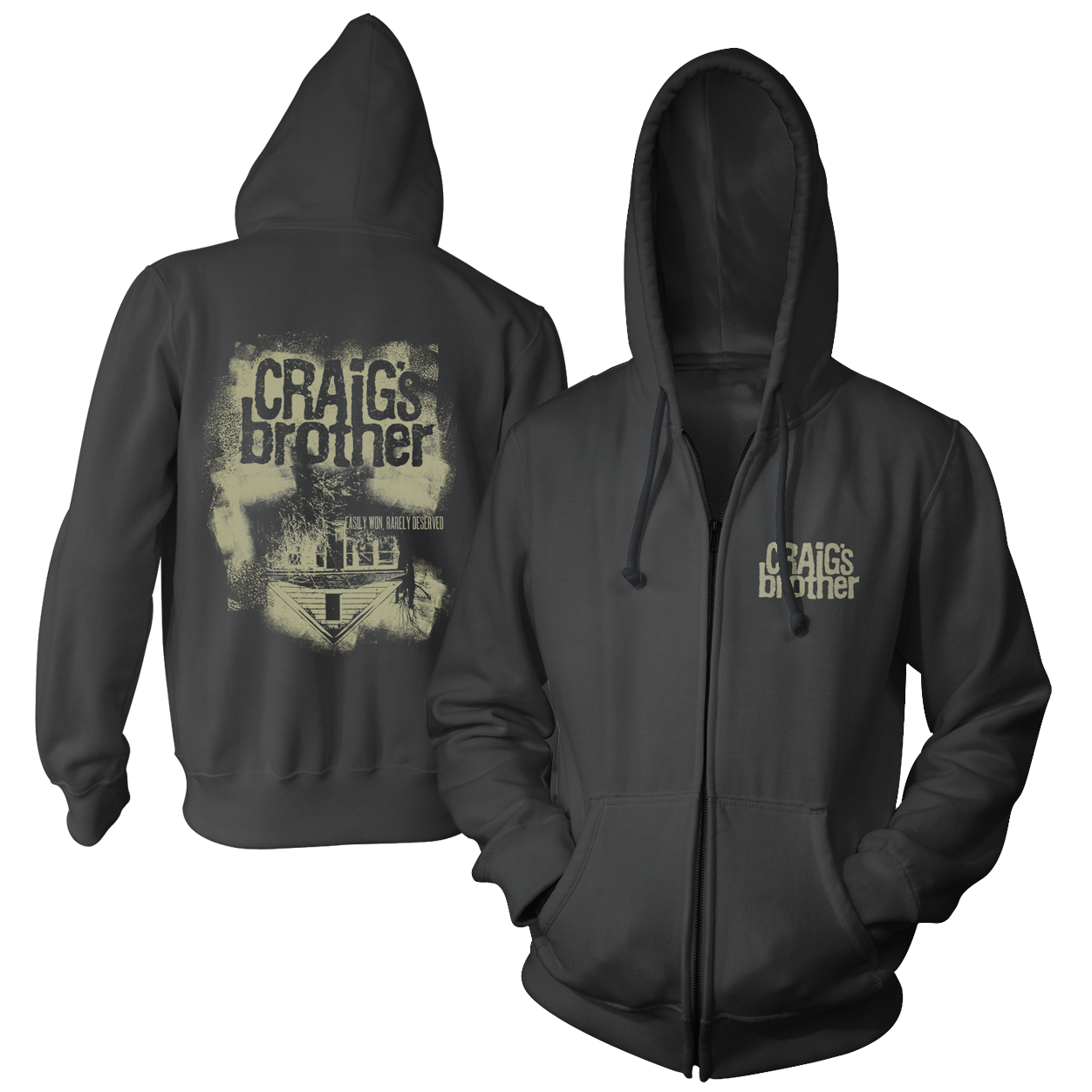 CRAIG'S BROTHER - "Easily Won, Rarely Deserved" (Zip Hoodie)