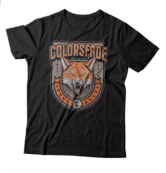 COLORSFADE - "Fox Badge" (Black/Orange) (T-Shirt)