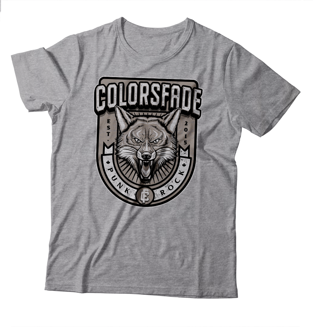 COLORSFADE - "Fox Badge" (Heather Grey) (T-Shirt)