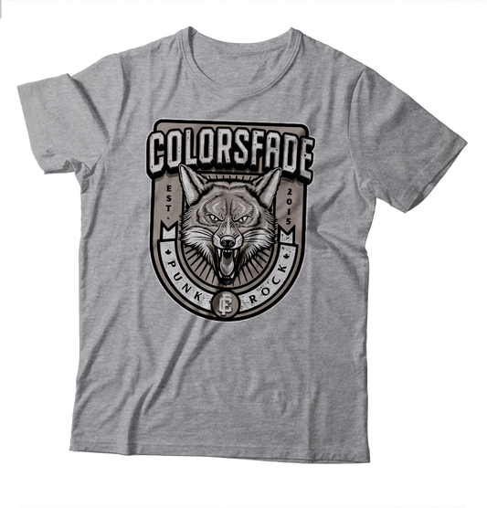 COLORSFADE - "Fox Badge" (Heather Grey) (T-Shirt)