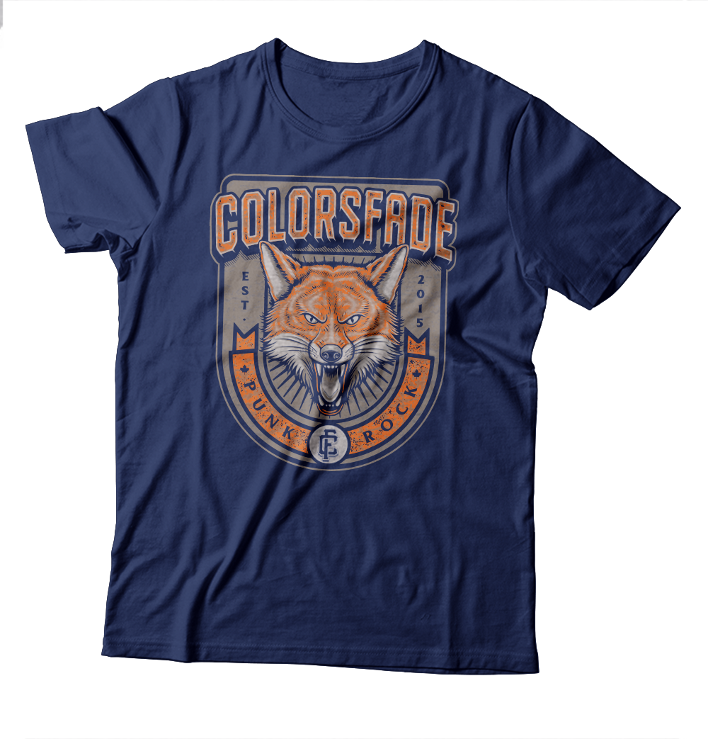 COLORSFADE - "Fox Badge" (Navy Blue) (T-Shirt)