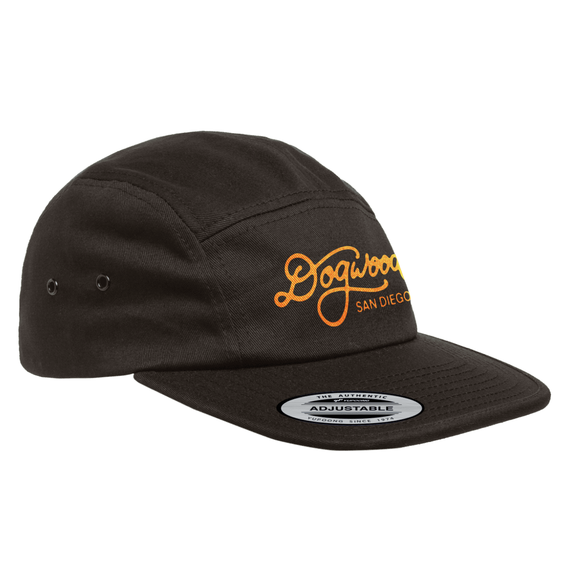 DOGWOOD - "Logo / San Diego" (Black) (Jockey/Camper Cap)