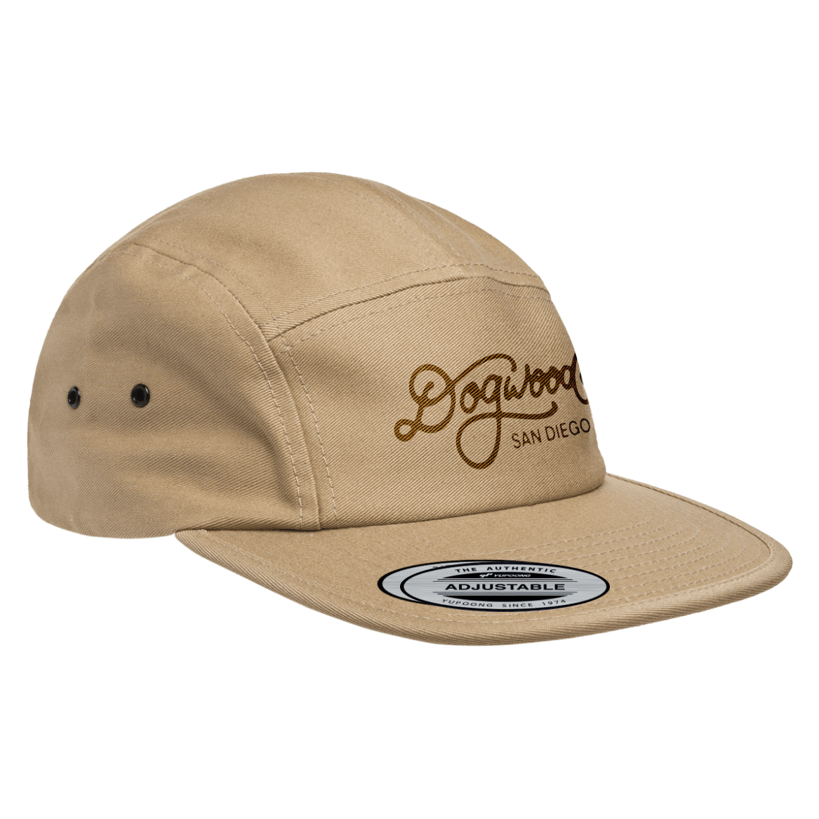 DOGWOOD - "Logo / San Diego" (Khaki) (Jockey/Camper Cap)