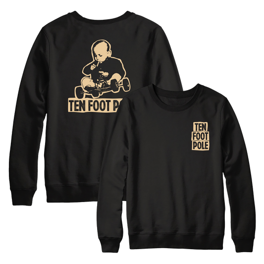 TEN FOOT POLE - "Rev" (Black) (Crewneck Sweatshirt)