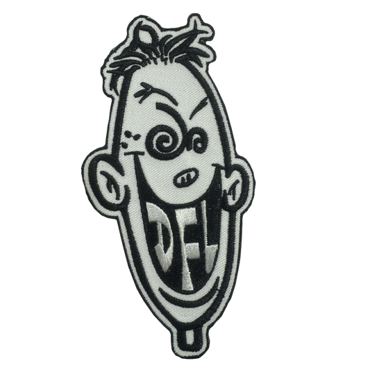 DFL - "Knucklehead" (Black on White) (Embroidered Patch)