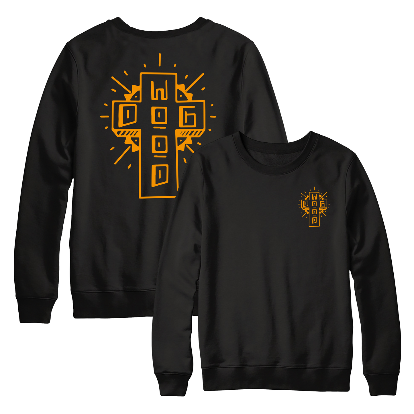 DOGWOOD - "Cross" (Black) (Crewneck)