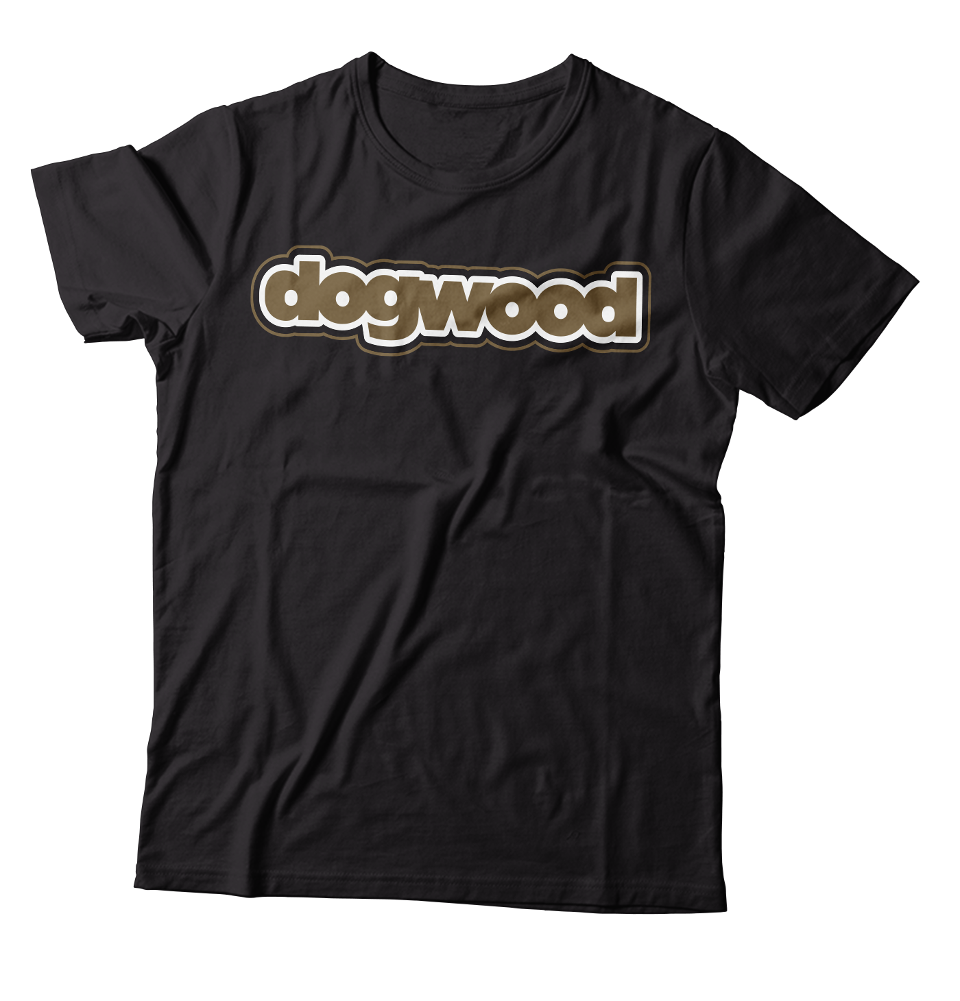 DOGWOOD - "OG Logo / Golden Brown" (Black) (T-Shirt)