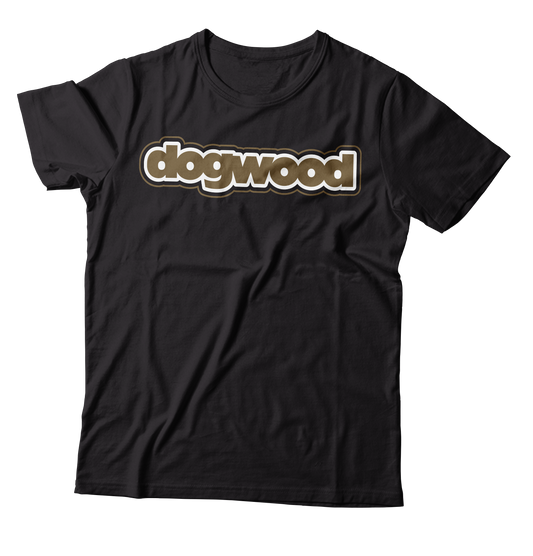 DOGWOOD - "OG Logo / Golden Brown" (Black) (T-Shirt)