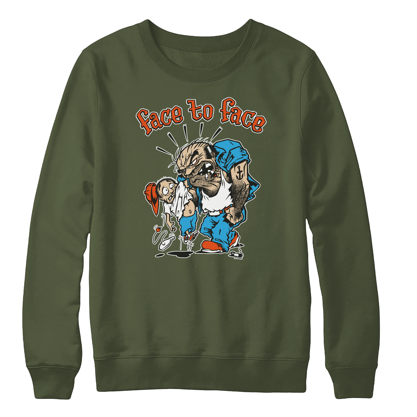 FACE TO FACE - "Bully" (Military Green) (Crewneck)