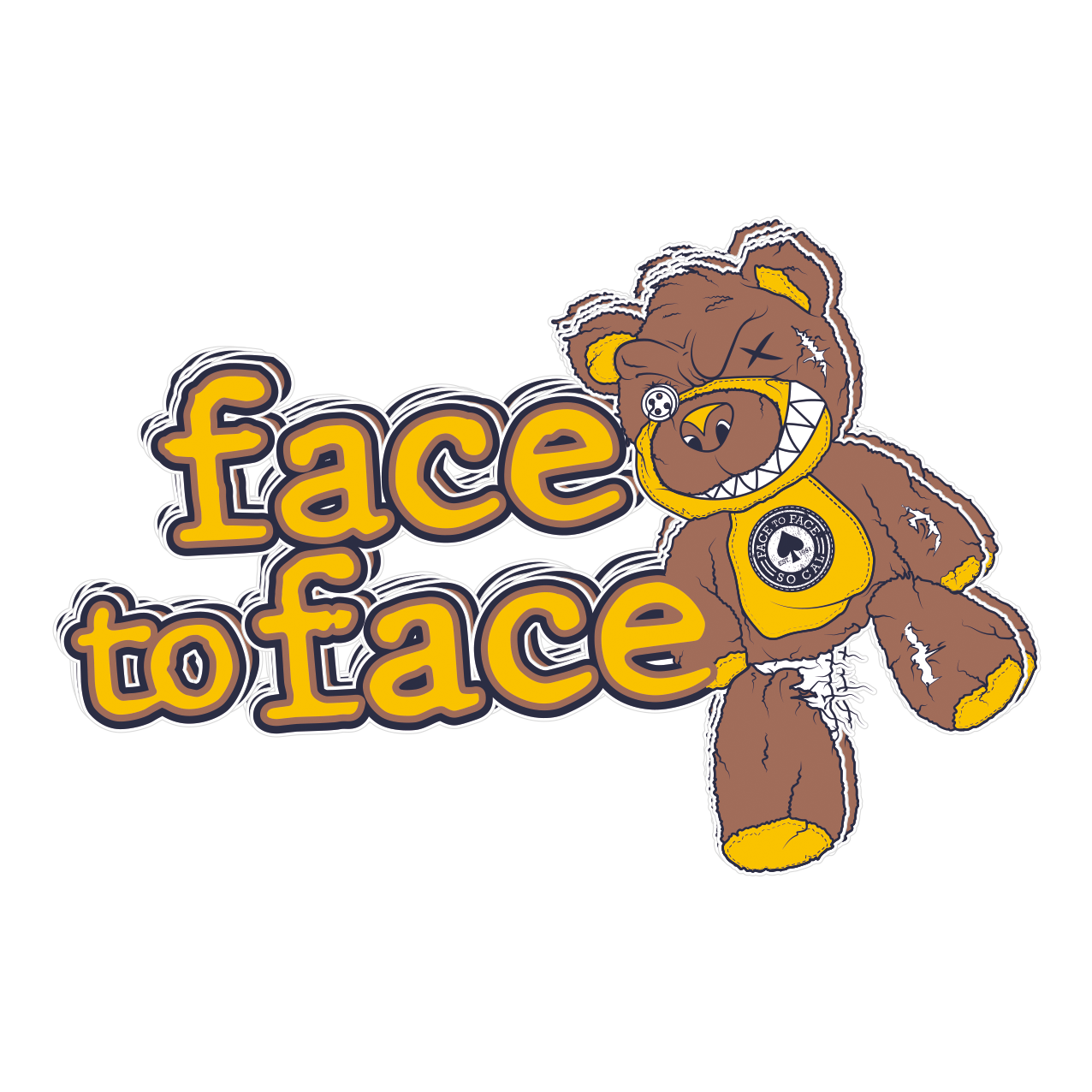 FACE TO FACE - 5 x Big Choice Teddy Bear (Stickers)