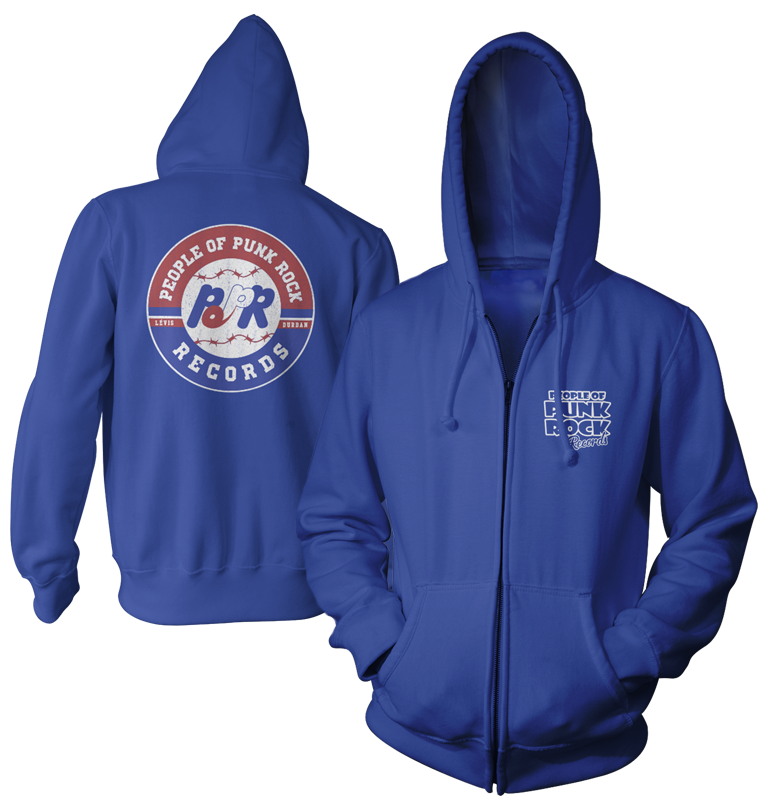 POPR Records "Expos Logo" (Royal Blue) (Zip Hoodie)