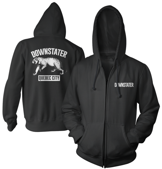 DOWNSTATER - "Jaguar" (Black) (Zip Hoodie)