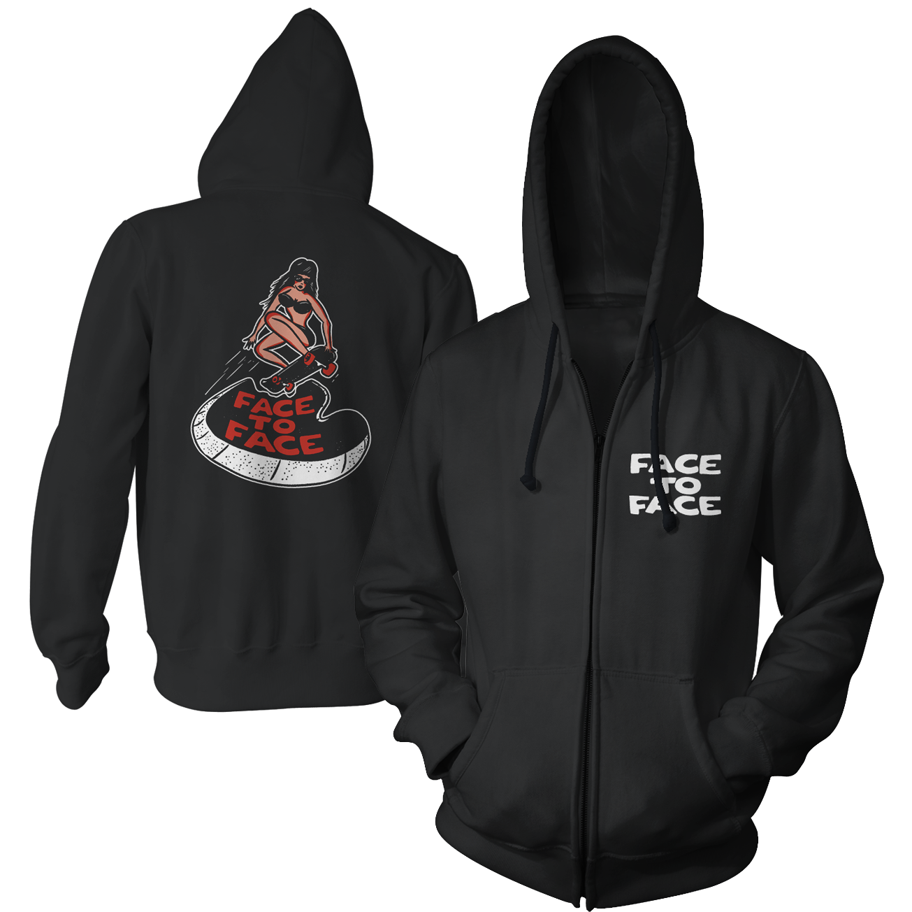 FACE TO FACE - "Skater Girl" (Zip Hoodie)