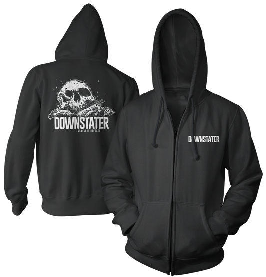 DOWNSTATER - "Cruelest Defeats" (Black) (Zip Hoodie)