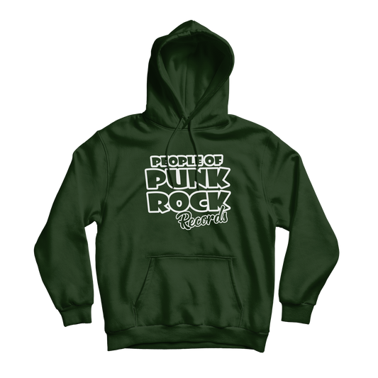 POPR Records - "Original Logo" (Front Only) (Forest Green) (Pullover Hoodie)