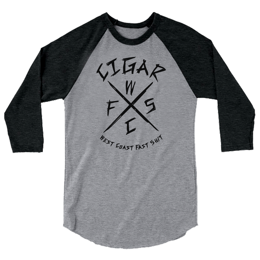CIGAR - "West Coast Fast Shit" (Sport Grey/Black) (Raglan T-Shirt)