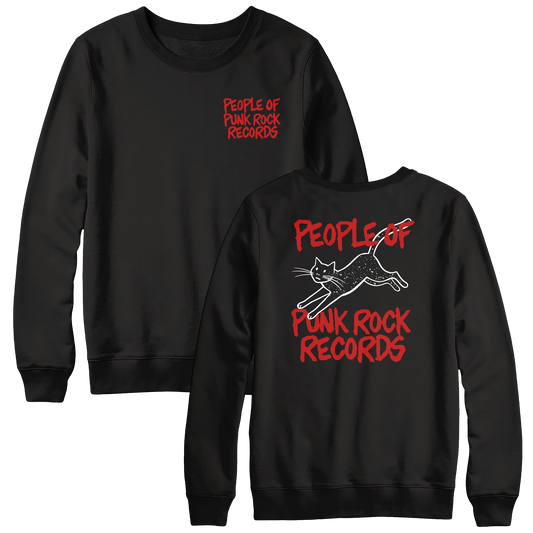 POPR Records - "Minor Threat Meow" (Black) (Crewneck Sweatshirt)